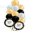 Happy 40th Gold Birthday Balloon Bouquet 11 latex and 2 foil balloons Balloon Delivery
