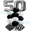 Happy 50th Birthday balloon bouquet large balloon numbers Balloon Delivery