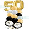 Happy 50th Birthday Balloon Bouquet Gold Large Balloon Numbers Balloon Delivery