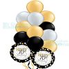 Happy 70th Gold Birthday Balloon Bouquet 11 latex and 2 foil balloons Balloon Delivery