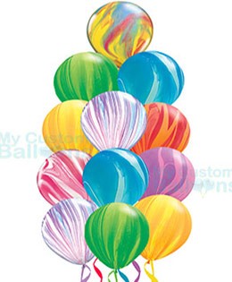 Tie Dye Bridal Shower Decorations, Tie Dye Colorful Balloon