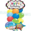 Happy Birthday Marquee Balloon Bouquet 9 latex 2 HB foil Balloons Balloon Delivery