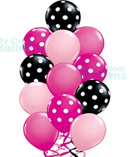 My Custom Balloons  Multi Polka Dots Party Balloon Bouquet Delivery