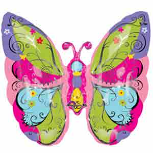 26in Whimsical Garden Butterfly Balloon Delivery