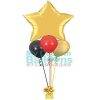 36in star Foil balloon Centerpiece with 3 latex  Balloon Delivery