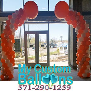 Curved 12 ft balloon column Balloon Delivery