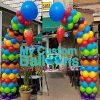 Curved 12 ft balloon columnMulti colors  Balloon Delivery