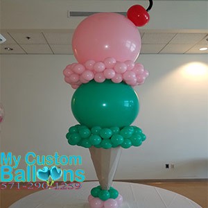 Double Scoop Ice cream cone Balloon Delivery