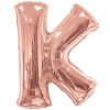 large Rose Gold Balloon Letter K Balloon Delivery
