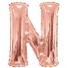 large Rose Gold Balloon Letter N Balloon Delivery