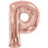 large Rose Gold Balloon Letter P Balloon Delivery