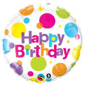 18In Birthday Big Polka Dots Balloon Delivery