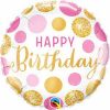 Birthday Pink & Gold Dots Balloon Delivery