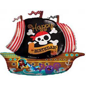 Birthday Pirate Ship 36in Balloon Delivery