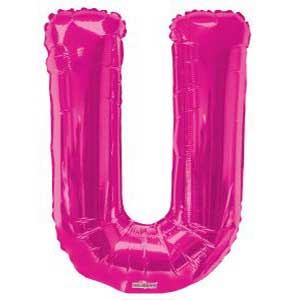 Magenta Letter U Balloon Delivery