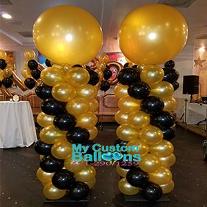 large gold topper Balloon Delivery