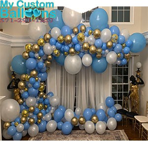 Colossal Organic Arch Design Garland With 3 ft Balloons & Confetti Accents