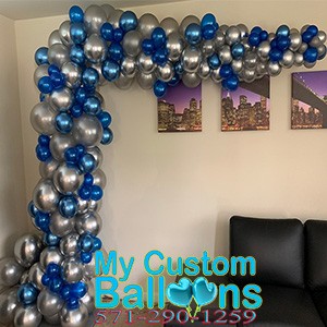 Organic Chrome Balloon Garland Balloon Delivery