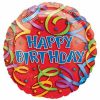 Happy B day Streamer 18in Foil Balloon