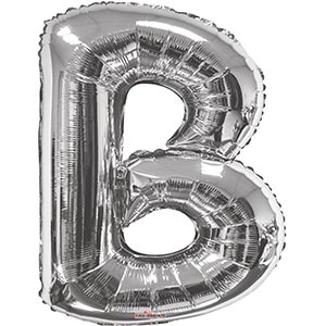 Silver 34 inch Letter B Balloon Delivery