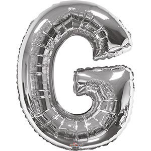 Silver 34 inch Letter G Balloon Delivery