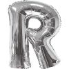 Silver 34 inch Letter R Balloon Delivery