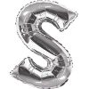 Silver 34 inch Letter S Balloon Delivery