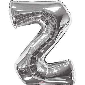 Silver 34 inch Letter Z Balloon Delivery