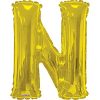 34in Gold Letter N Balloon Delivery