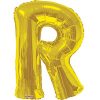 34in Gold Letter R Balloon Delivery