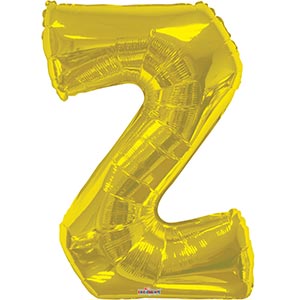 34in Gold Letter Z Balloon Delivery