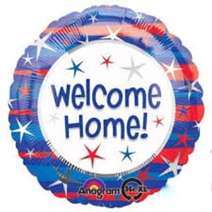 18in Welcome Home patriotic Balloon Delivery