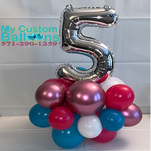 Organic Single Age Centerpiece Balloon Delivery