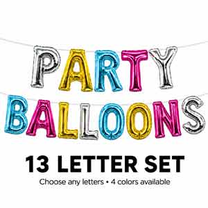 Build A Balloon Banner 13 Letters or Numbers Air Filled