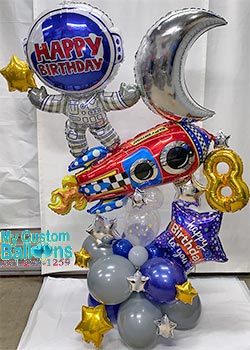 Décollage 3-2-1 Bouquet de ballons fusée, Ensemble de 5 ballons, Space  Party, Rocket Party -  France