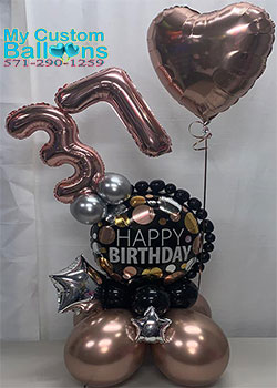 for favor table, balloon stick bouquet