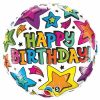 18in BIRTHDAY MULTIPLE STARS Foil Balloon