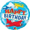 18In Birthday Airplane Circle Foil Balloon