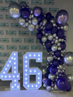 2 Metal 4ft Tall Marquee Numbers For Rent