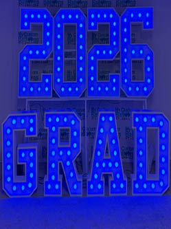 4 Metal 4ft Tall Marquee Numbers For Rent