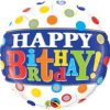 18in Happy Birthday Dots Foil Balloon