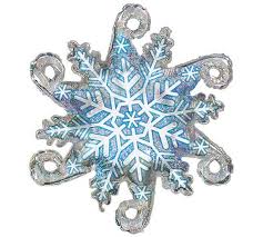 38In Linking Snowflake Prismatic Foil Balloon