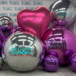 68In Giant Hot Pink Heart Foil Balloon