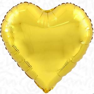 68In Giant Gold Heart Foil Balloon