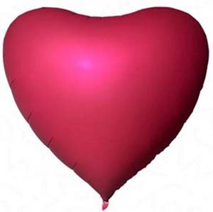 68In Giant Red Heart Foil Balloon
