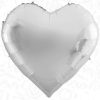 68In Giant Silver Heart Foil Balloon