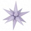 2ft Air Filled Lilac Starburst Foil Balloon