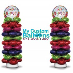 5ft Latex Free Foil Balloon Column
