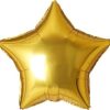 5ft Tall Gold Star Shaped Air Filled Foil Balloon