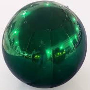 Green Big Shiny Mirror Sphere Balls